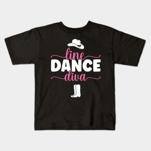 Line Dance Diva - Western Country Dancing product Kids T-Shirt